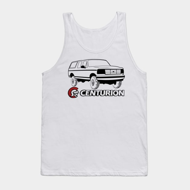Ford Bronco Centurion w/tires, Black Print Tank Top by The OBS Apparel
